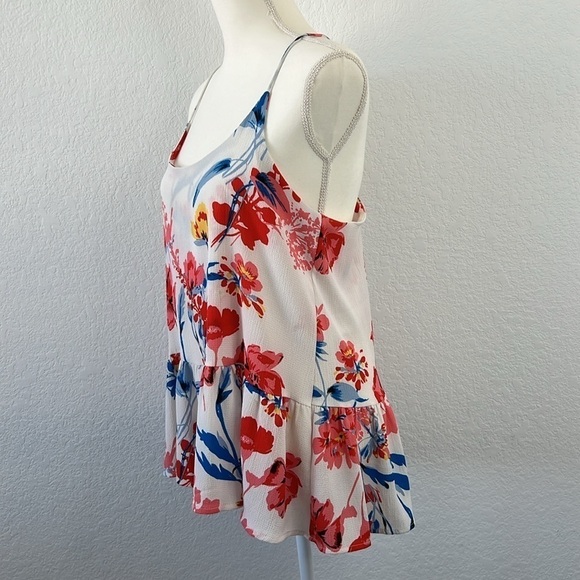 Karlie Floral Peplum Cami Racerback Halter Top - Picture 3 of 8